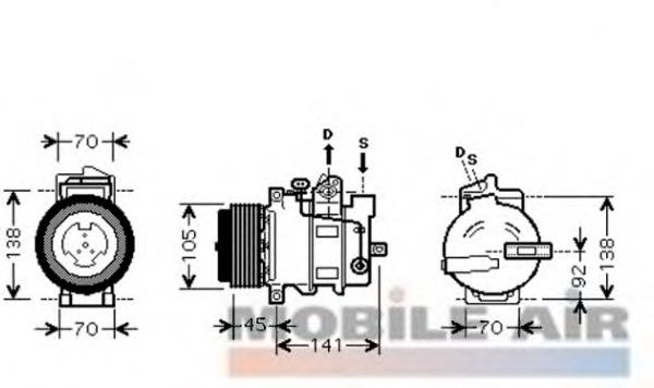 3000K429 VAN Wezel compresor de aire acondicionado