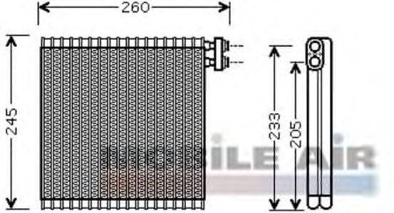 2700V216 VAN Wezel evaporador, aire acondicionado