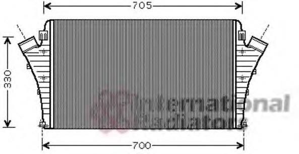 47004068 VAN Wezel radiador de aire de admisión