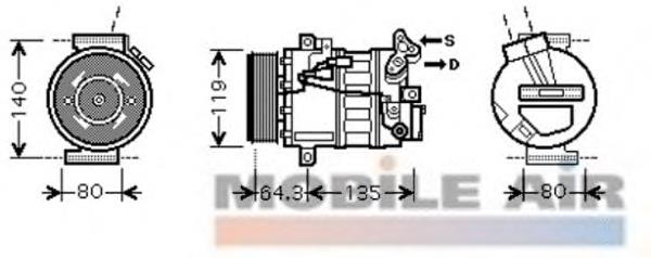 4300K394 VAN Wezel compresor de aire acondicionado