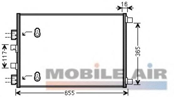 43005422 VAN Wezel condensador aire acondicionado