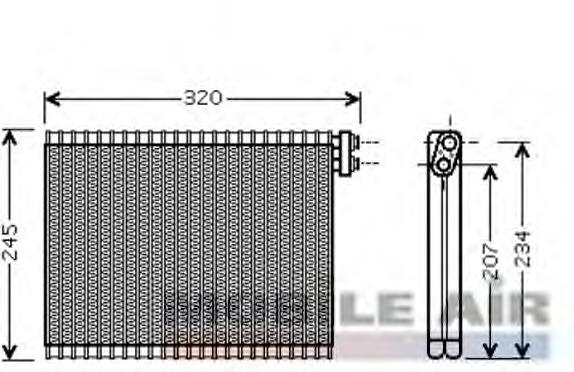 0600V339 VAN Wezel evaporador, aire acondicionado