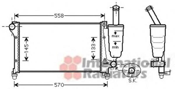 17002368 VAN Wezel radiador refrigeración del motor