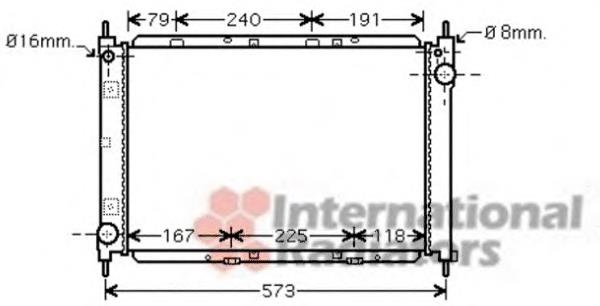 13002261 VAN Wezel radiador refrigeración del motor