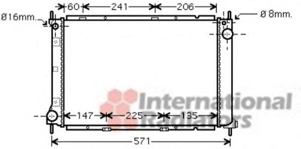 13002250 VAN Wezel radiador refrigeración del motor