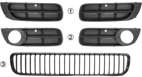  Rejilla de antinieblas delantera izquierda para Skoda Roomster 5J7