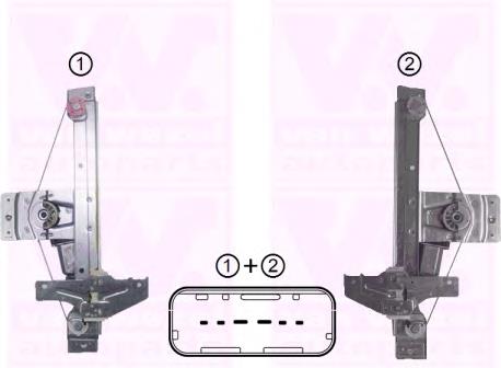  Mecanismo de elevalunas, puerta trasera derecha para Peugeot 207 WK