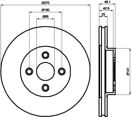 92126000 Textar freno de disco delantero