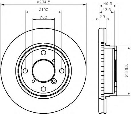 92093200 Textar freno de disco delantero