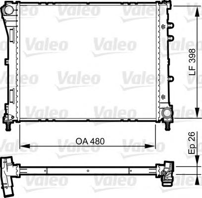 735273 VALEO radiador refrigeración del motor