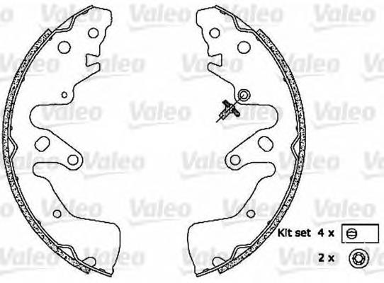 564107 VALEO zapatas de frenos de tambor traseras