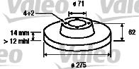 186736 VALEO disco de freno trasero