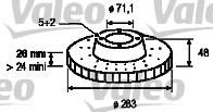 186746 VALEO freno de disco delantero