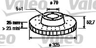 186731 VALEO freno de disco delantero