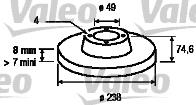 186768 VALEO disco de freno trasero