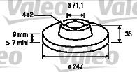 186694 VALEO disco de freno trasero