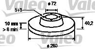 186851 VALEO disco de freno trasero