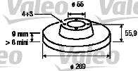 186847 VALEO disco de freno trasero