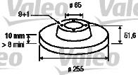 186857 VALEO disco de freno trasero