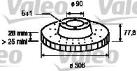 186868 VALEO freno de disco delantero