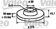 186797 VALEO disco de freno trasero