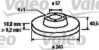 186791 VALEO disco de freno trasero