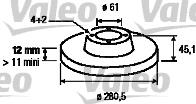 186786 VALEO disco de freno trasero