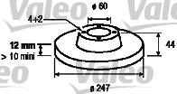 186784 VALEO freno de disco delantero