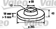 186807 VALEO disco de freno trasero