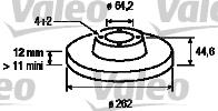 186620 VALEO freno de disco delantero