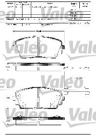 601299 VALEO pastillas de freno delanteras