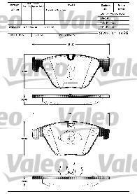 601320 VALEO pastillas de freno delanteras