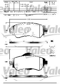 601293 VALEO pastillas de freno delanteras