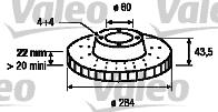 197045 VALEO freno de disco delantero