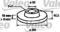 197008 VALEO disco de freno trasero