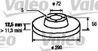 197022 VALEO disco de freno trasero