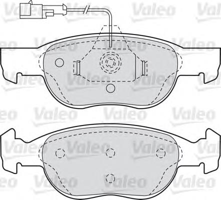 598605 VALEO pastillas de freno delanteras