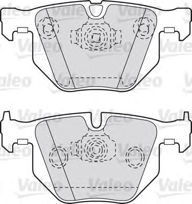 598411 VALEO pastillas de freno traseras