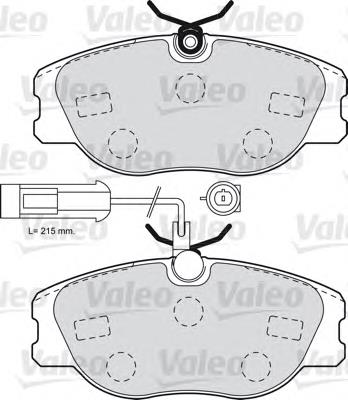 598985 VALEO pastillas de freno delanteras