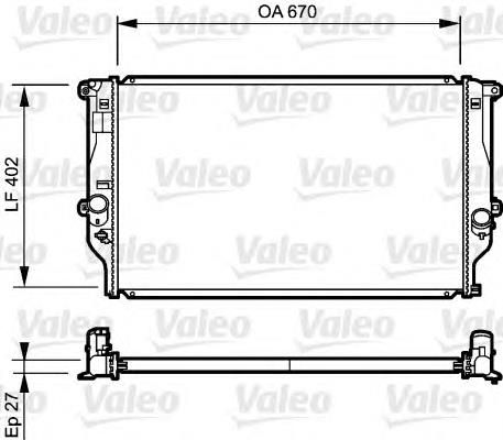 735216 VALEO radiador refrigeración del motor