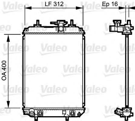 735259 VALEO radiador refrigeración del motor