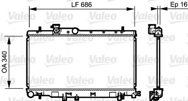 735211 VALEO radiador refrigeración del motor