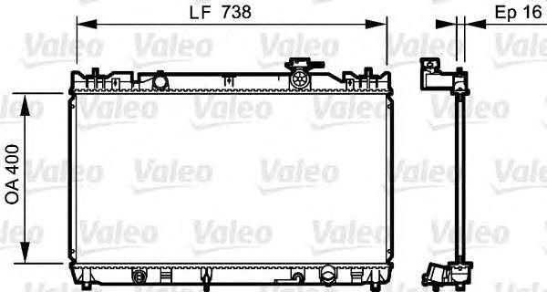 735214 VALEO radiador refrigeración del motor