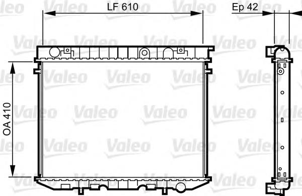 734353 VALEO radiador refrigeración del motor