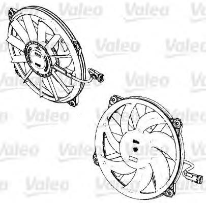 696326 VALEO ventilador (rodete +motor refrigeración del motor con electromotor completo)