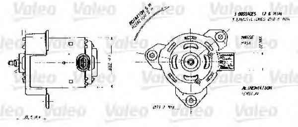  Motor del ventilador de enfriado para Renault Kangoo KC0