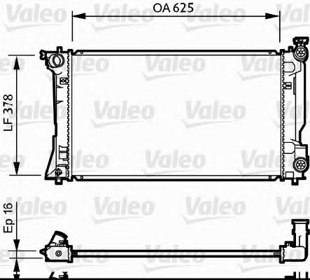 734712 VALEO radiador refrigeración del motor