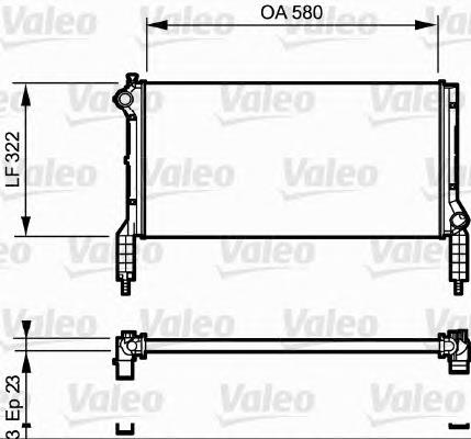 735172 VALEO radiador refrigeración del motor