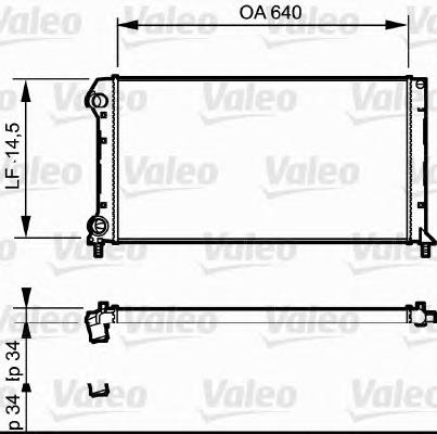 735171 VALEO radiador refrigeración del motor