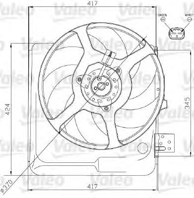 698313 VALEO rodete ventilador, refrigeración de motor